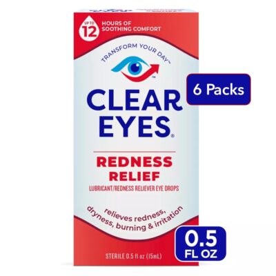 CLEAR EYES DROPS REDNESS RELIEF 0.5 OZ 6CT