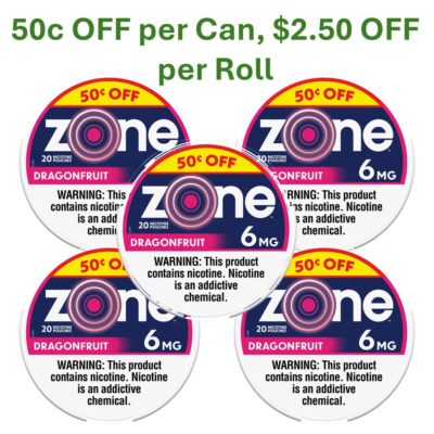 ZONE NICOTINE POUCH $2.50 OFF