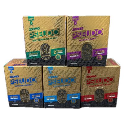 GOLD RUSH PSEUDO $12.99 PRE PRICED 200MG 2 TABS 40CT