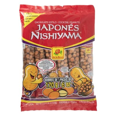 Japones Nishiyama  Cocktail Peanuts Tube 6OZ 6CT