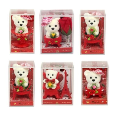 EB BEAR FLOWER BASKET 1CT