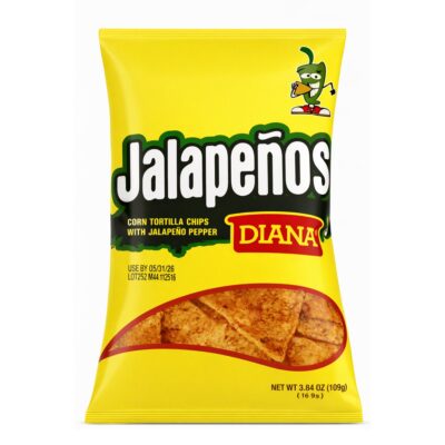 DIANA JALAPENOS CORN TORTILLA CHIPS WITH JALAPENO PEPPER 3.52 OZ 1CT