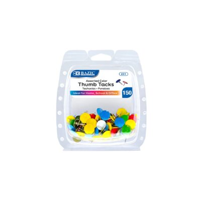 BAZIC THUMB TACKS PUSH PINS 150 PCS 1 CT