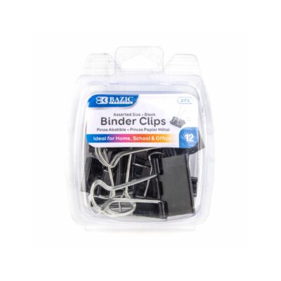 BAZIC BINDER CLIPS 12 IN PACK 1CT