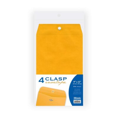 4 CLASP ENVELOPE 9X12 (22CM X 30CM) 4CT