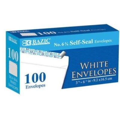 BAZIC ENVELOPES 100 CT #572 6 3/4