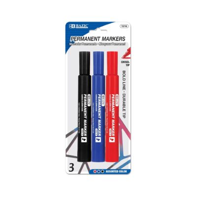 BAZIK MARKER ASSORTED 3CT #1216