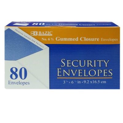 BAZIC SMALL SECURITY ENVELOPES 80 CT #5048 6 3/4