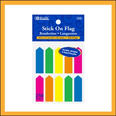 BAZIC STICK ON FLAG NOTES 250 FLAGS 1 CT