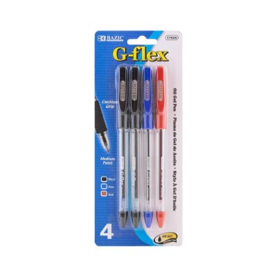 BAZIK GFLEX OIL GEL PEN (BLUE, RED ,BLACK) 3PK 1 CT
