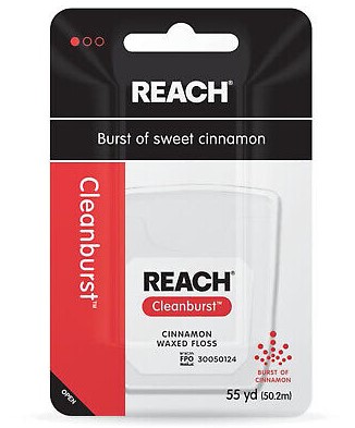 REACH CLEARBRURST CINNAMON WAXED FLOSS 1CT