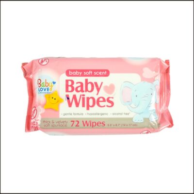 BABY WIPES SOFT SCENT PINK 72CT