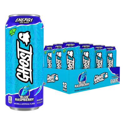 GHOST ENERGY ZERO SUGAR 16OZ 12CT (BLUE RASPBERRY)