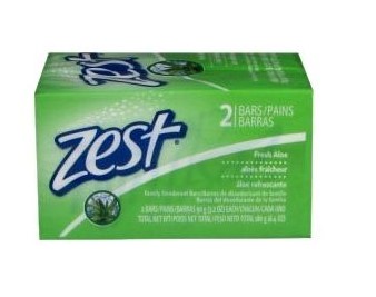 ZEST FRESH ALOE SOAP BAR 2 CT