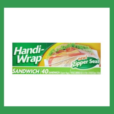 HANDI WRAP SANDWICH BAGS ZIPPER 40 CT