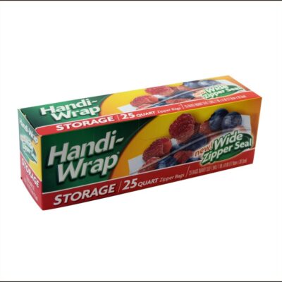 HANDI WRAP STORAGE QUART WIDE ZIPPER 25 CT