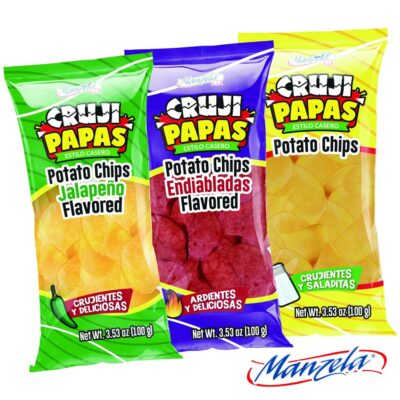 Manzela Cruji Paps Potato Chips 3.53OZ 1CT
