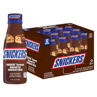 SNICKERS CHOCOLATE FLAVORED MILK 14OZ 12CT