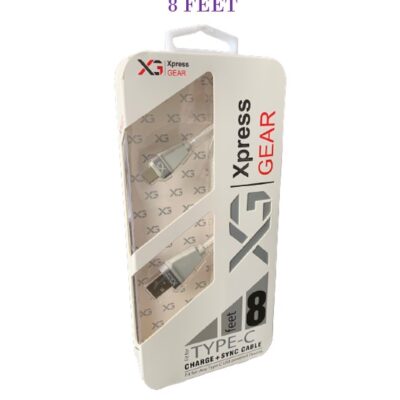 XPRESS GEAR TYPE C CABLE WHITE 8 FEET 1CT