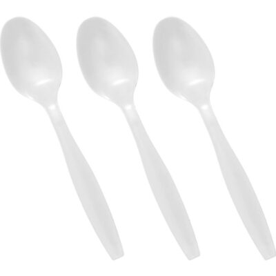 GOODCO PLASTIC SPOONS WHITE 24CT
