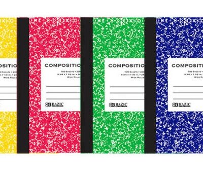 COMPOSITION BOOK WIDE RULED 9.75 X 7.5 INCH 100 SHEETS 1CT