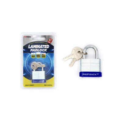LAMINATED SILVER PADLOCK 1/14 1CT